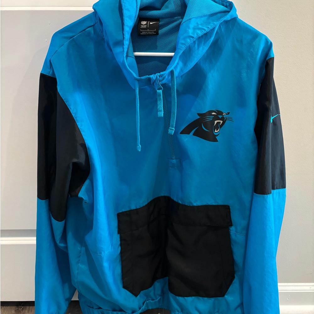 Nike Carolina Panthers Windbreaker/ Rain Jacket.